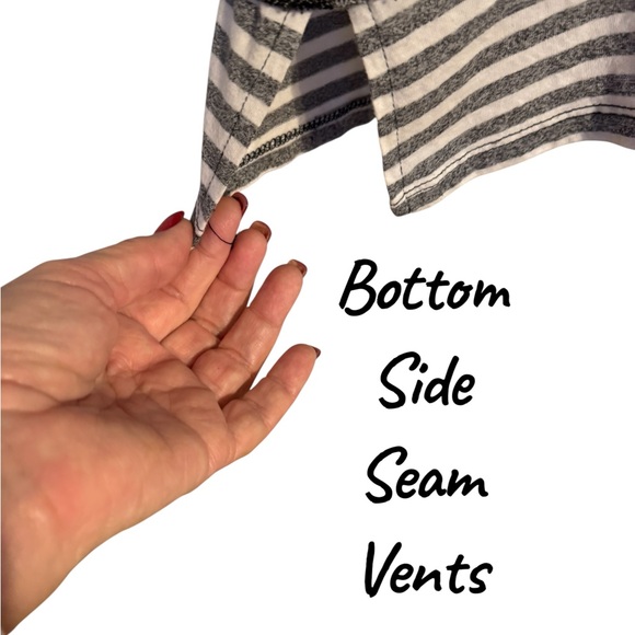 Umgee Charcoal/Black OVERSIZED Casual V-Neck Top MEDIUM #C - Picture 4 of 7